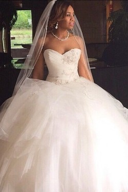 Lace and Tulle Sweetheart Ball Gowns Wedding Dresses Bridal Gowns 903075