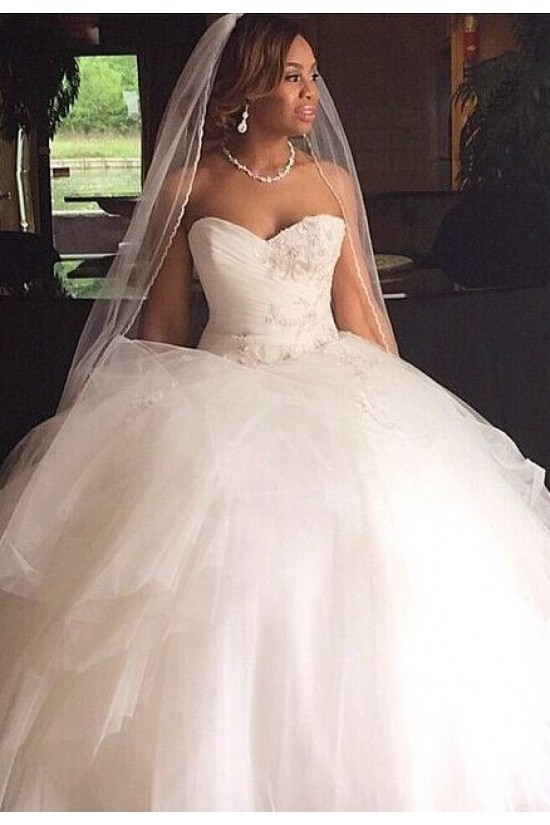 Lace and Tulle Sweetheart Ball Gowns Wedding Dresses Bridal Gowns 903075