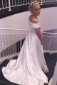 A-Line Off the Shoulder Long Wedding Dresses Bridal Gowns 903076