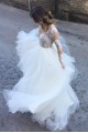 A-Line Lace and Tulle Long Wedding Dresses Bridal Gowns 903079