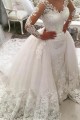 Mermaid Lace Wedding Dresses Bridal Gowns with Long Sleeves 903082