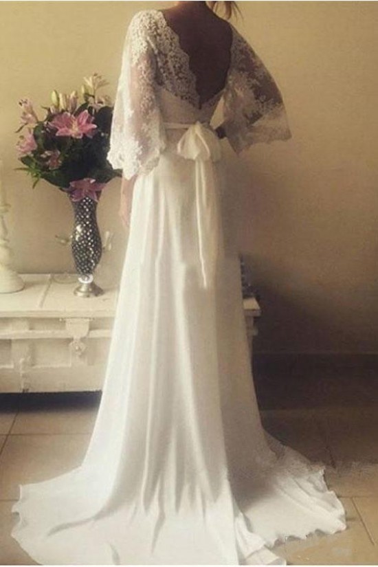 A-Line Chiffon and Lace Wedding Dresses Bridal Gowns 903086 A-Line Chiffon and Lace Wedding Dresses Bridal Gowns 903086