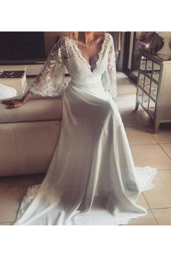 A-Line Chiffon and Lace Wedding Dresses Bridal Gowns 903086 A-Line Chiffon and Lace Wedding Dresses Bridal Gowns 903086
