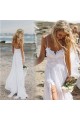 Long Chiffon and Lace Spaghetti Straps Wedding Dresses Bridal Gowns 903096