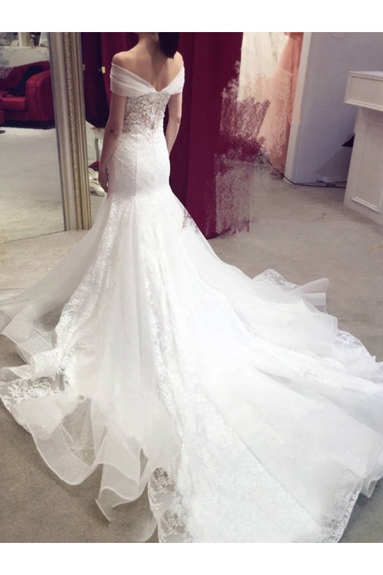 Elegant Mermaid Lace Off the Shoulder Wedding Dresses Bridal Gowns 903097 Elegant Mermaid Lace Off the Shoulder Wedding Dresses Bridal Gowns 903097