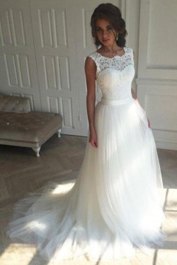 Elegant Lace and Tulle Wedding Dresses Bridal Gowns 903099