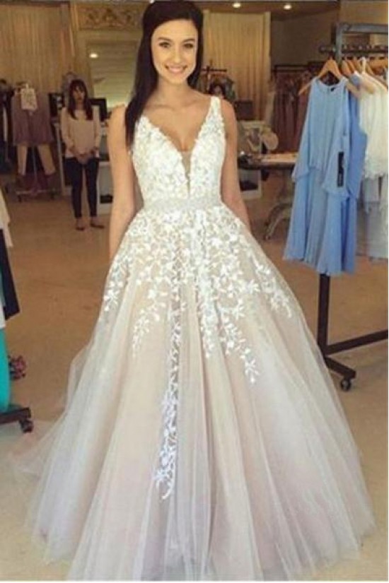 A-Line Lace and Tulle Wedding Dresses Bridal Gowns 903102