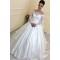 Elegant Satin and Lace Long Sleeves Wedding Dresses Bridal Gowns 903112