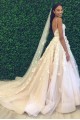 A-Line Lace and Tulle Wedding Dresses Bridal Gowns 903118
