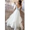 A-Line V Neck Long Wedding Dresses Bridal Gowns 903121