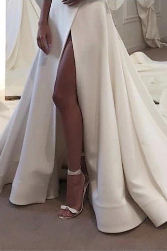 A-Line Long Satin Wedding Dresses Bridal Gowns 903128 A-Line Long Satin Wedding Dresses Bridal Gowns 903128