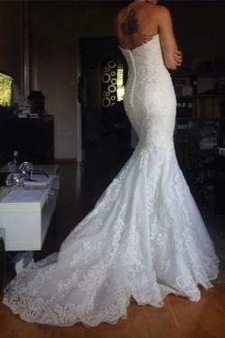 Mermaid Lace Long Wedding Dresses Bridal Gowns 903132