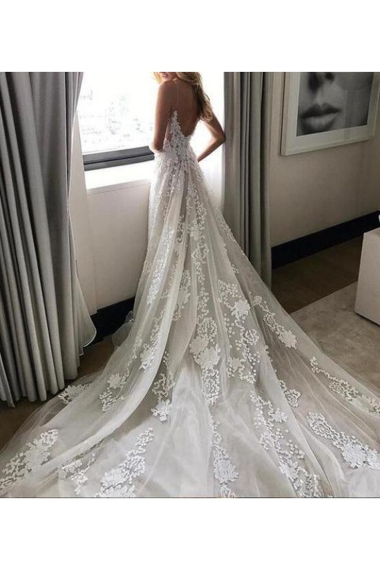 A-Line Spaghetti Straps Lace Wedding Dresses Bridal Gowns 903133 A-Line Spaghetti Straps Lace Wedding Dresses Bridal Gowns 903133