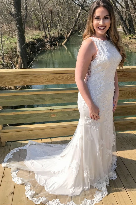 Mermaid Lace Long Wedding Dresses Bridal Gowns 903145