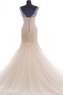 Elegant Mermaid Lace and Tulle Wedding Dresses Bridal Gowns 903149