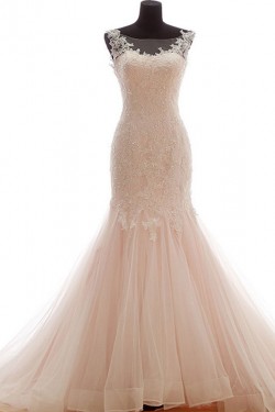 Elegant Mermaid Lace and Tulle Wedding Dresses Bridal Gowns 903149