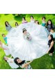A-Line Lace and Tulle Long Sleeves Wedding Dresses Bridal Gowns 903154