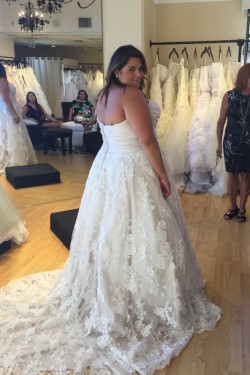 A-Line Sweetheart Lace Plus Size Wedding Dresses Bridal Gowns 903157
