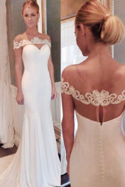 Long Mermaid Lace Wedding Dresses Bridal Gowns 903164