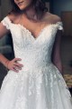 A-Line Lace and Tulle Off the Shoulder Wedding Dresses Bridal Gowns 903168 A-Line Lace and Tulle Off the Shoulder Wedding Dresses Bridal Gowns 903168