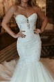 Long Mermaid Sweetheart Lace and Tulle Beaded Wedding Dresses Bridal Gowns 903172