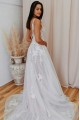 A-Line Lace and Tulle V Neck Wedding Dresses Bridal Gowns 903174