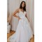 A-Line Lace and Tulle V Neck Wedding Dresses Bridal Gowns 903174