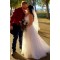 A-Line Lace V Neck Wedding Dresses Bridal Gowns 903184
