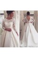 A-Line Lace Wedding Dresses Bridal Gowns with Sleeves 903187