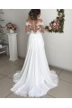 A-Line Chiffon and Lace Long Sleeves Wedding Dresses Bridal Gowns 903188 A-Line Chiffon and Lace Long Sleeves Wedding Dresses Bridal Gowns 903188