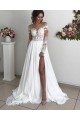 A-Line Chiffon and Lace Long Sleeves Wedding Dresses Bridal Gowns 903188 A-Line Chiffon and Lace Long Sleeves Wedding Dresses Bridal Gowns 903188