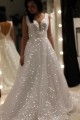 A-Line Sparkle V Neck Wedding Dresses Bridal Gowns 903190 A-Line Sparkle V Neck Wedding Dresses Bridal Gowns 903190
