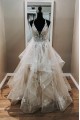 A-Line Lace V Neck Wedding Dresses Bridal Gowns 903193