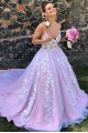 A-Line Lace V Neck Wedding Dresses Bridal Gowns 903200