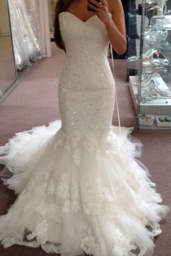 Mermaid Beaded Lace Sweetheart Wedding Dresses Bridal Gowns 903207