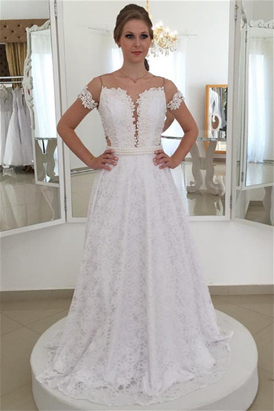 A-Line Beaded Lace Wedding Dresses Bridal Gowns 903209 A-Line Beaded Lace Wedding Dresses Bridal Gowns 903209