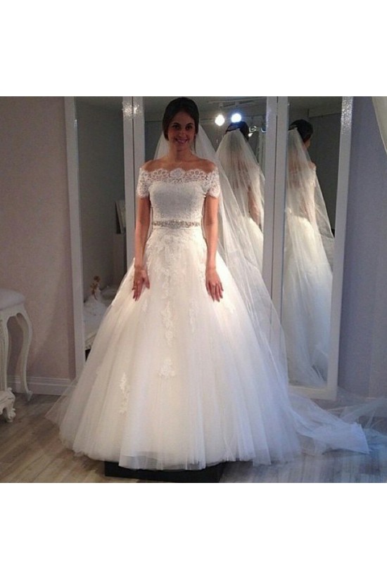 A-Line Beaded Lace Off the Shoulder Wedding Dresses Bridal Gowns 903212 A-Line Beaded Lace Off the Shoulder Wedding Dresses Bridal Gowns 903212