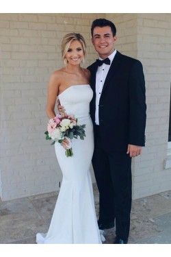 Mermaid Strapless Wedding Dresses Bridal Gowns 903214