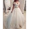 A-Line Beaded Lace and Tulle Off the Shoulder Wedding Dresses Bridal Gowns 903220