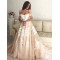 A-Line Off the Shoulder Lace and Tulle Wedding Dresses Bridal Gowns 903221