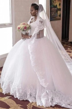 Ball Gown Long Sleeves Lace Wedding Dresses Bridal Gowns 903228