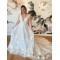 A-Line Lace Long Wedding Dresses Bridal Gowns 903233
