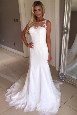 Elegant Lace Mermaid Wedding Dresses Bridal Gowns 903243