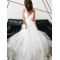 A-Line Long Tulle V Neck Wedding Dresses Bridal Gowns 903250