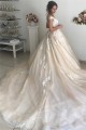 A-Line Lace V Neck Wedding Dresses Bridal Gowns 903256