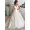 A-Line Lace V Neck Wedding Dresses Bridal Gowns 903256