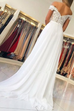 A-Line Chiffon and Lace Wedding Dresses Bridal Gowns 903258