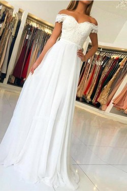 A-Line Chiffon and Lace Wedding Dresses Bridal Gowns 903258