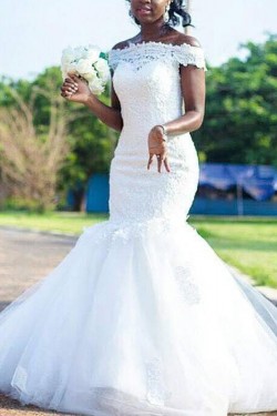 Mermaid Lace and Tulle Wedding Dresses Bridal Gowns 903260