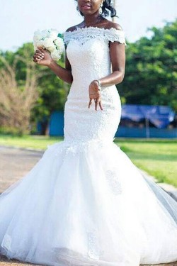 Mermaid Lace and Tulle Wedding Dresses Bridal Gowns 903260